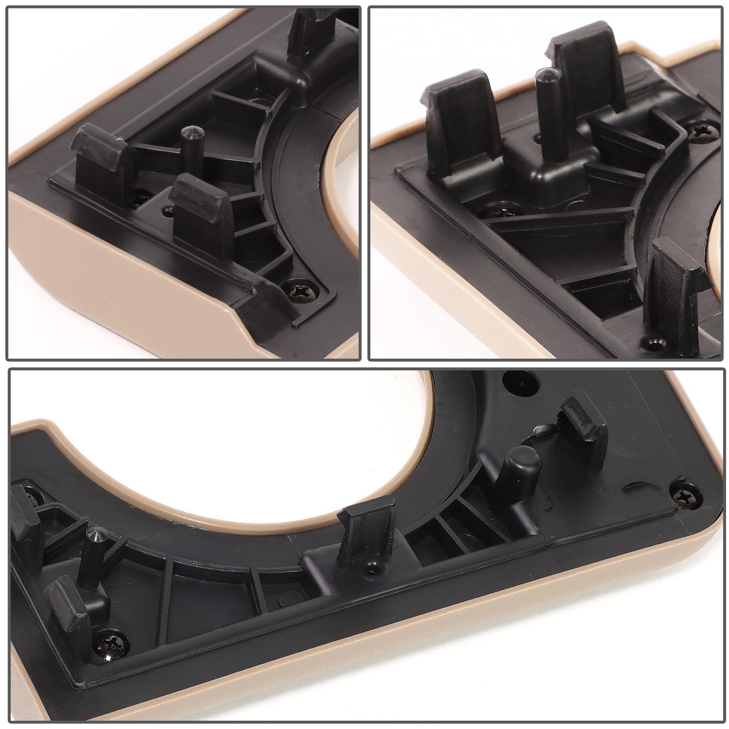 TAPA DE CONSOLA CENTER CONSOLE CUP HOLDER TRIM - 04-14 FORD F-150 - FITS MODELS WITH 40/20/40 BENCH SEATS - TAN