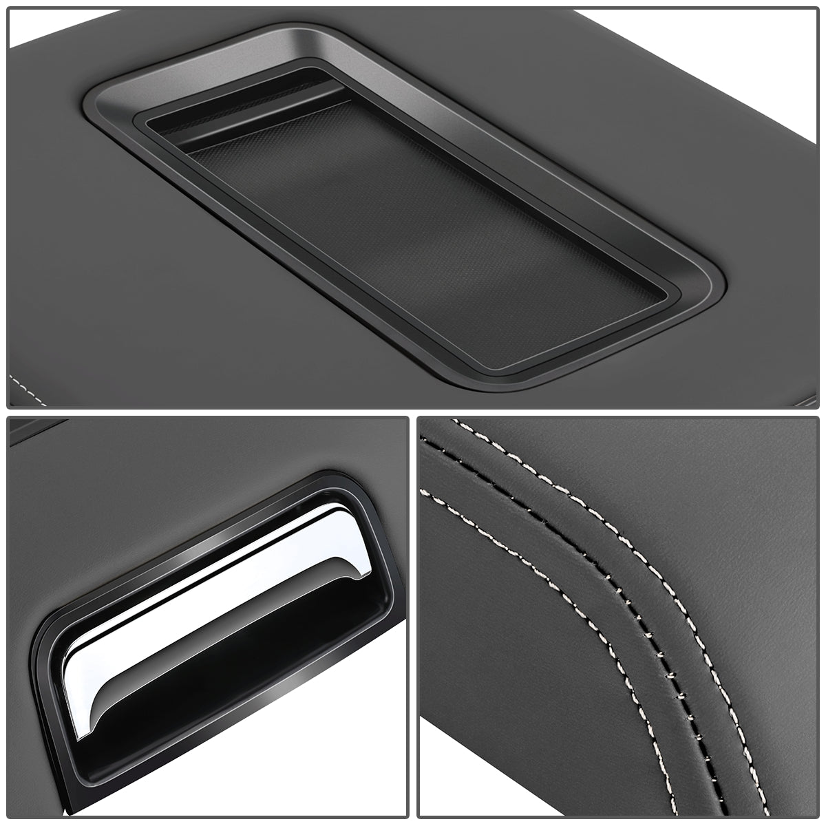 TAPA DE CONSOLA CENTER CONSOLE COVER - 15-19 CHEVROLET TAHOE / 15-19 GMC YUKON - BLACK DUNE LEATHER