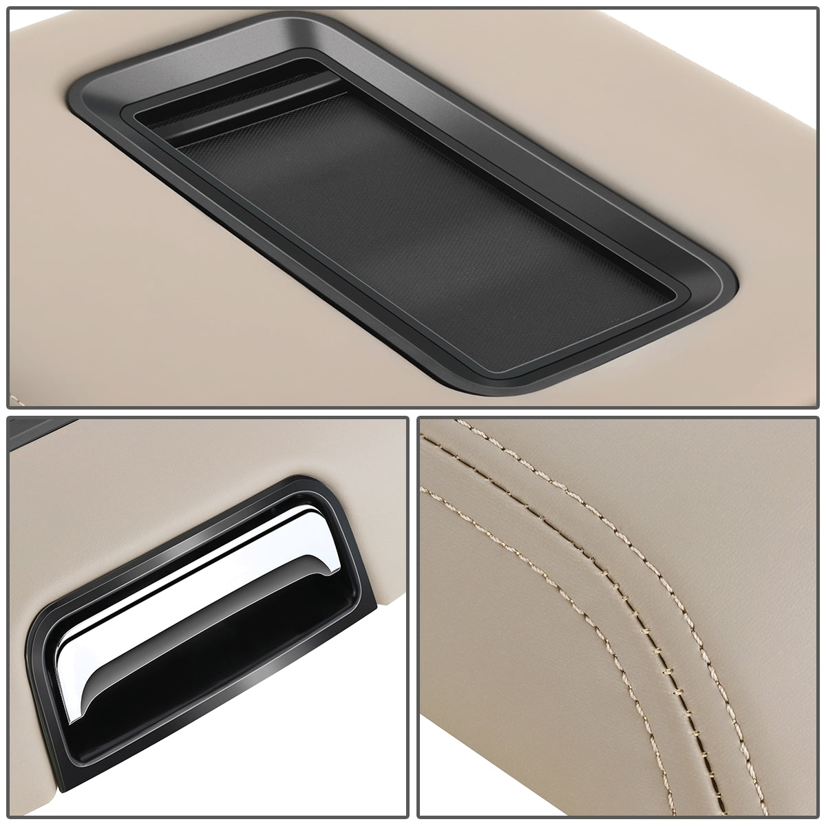 TAPA DE CONSOLA CENTER CONSOLE COVER - 15-19 CHEVROLET TAHOE / 15-19 GMC YUKON - BROWN DUNE LEATHER