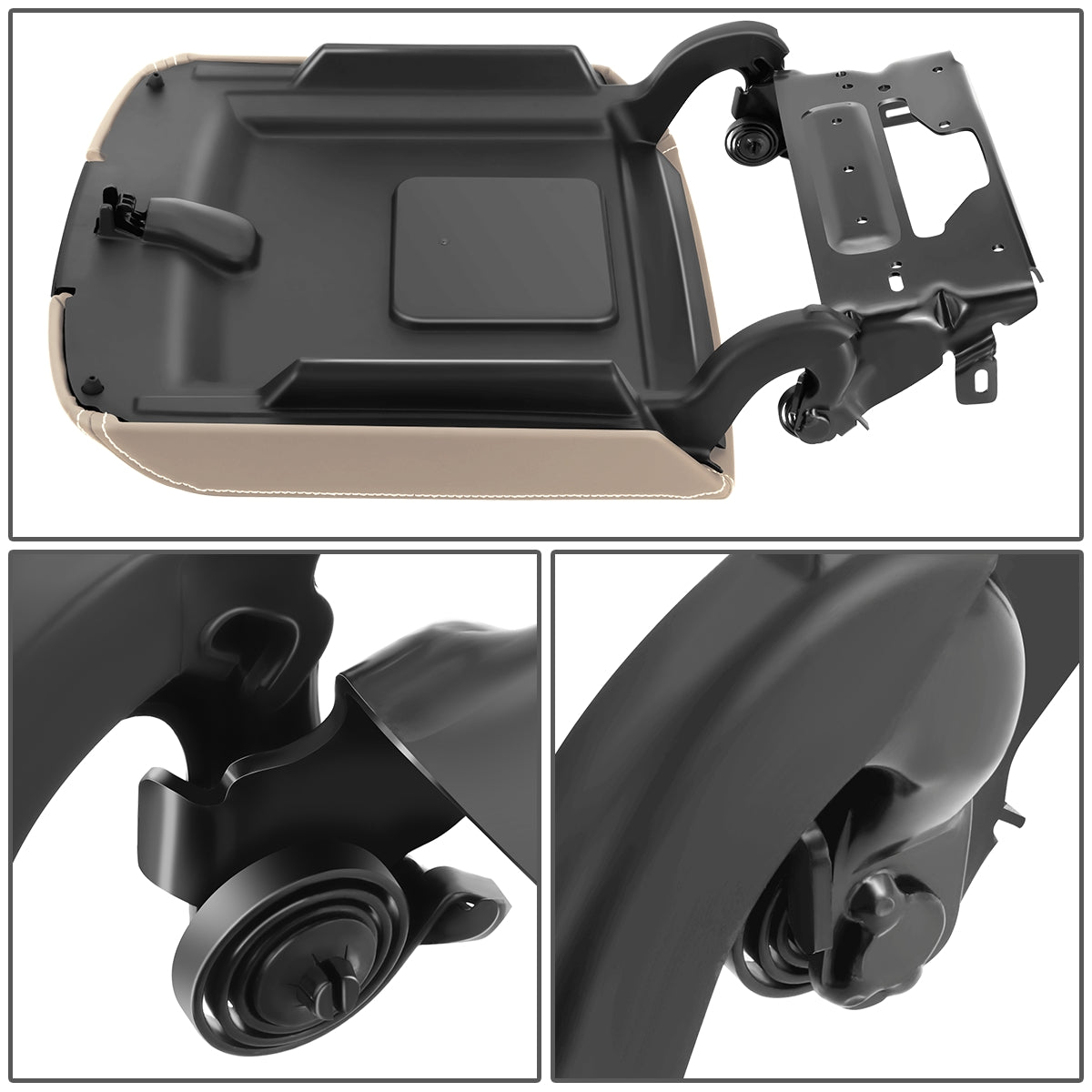 TAPA DE CONSOLA CENTER CONSOLE COVER - 15-19 CHEVROLET TAHOE / 15-19 GMC YUKON - BROWN DUNE LEATHER