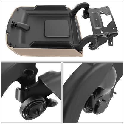 TAPA DE CONSOLA CENTER CONSOLE COVER - 15-19 CHEVROLET TAHOE / 15-19 GMC YUKON - BROWN DUNE LEATHER