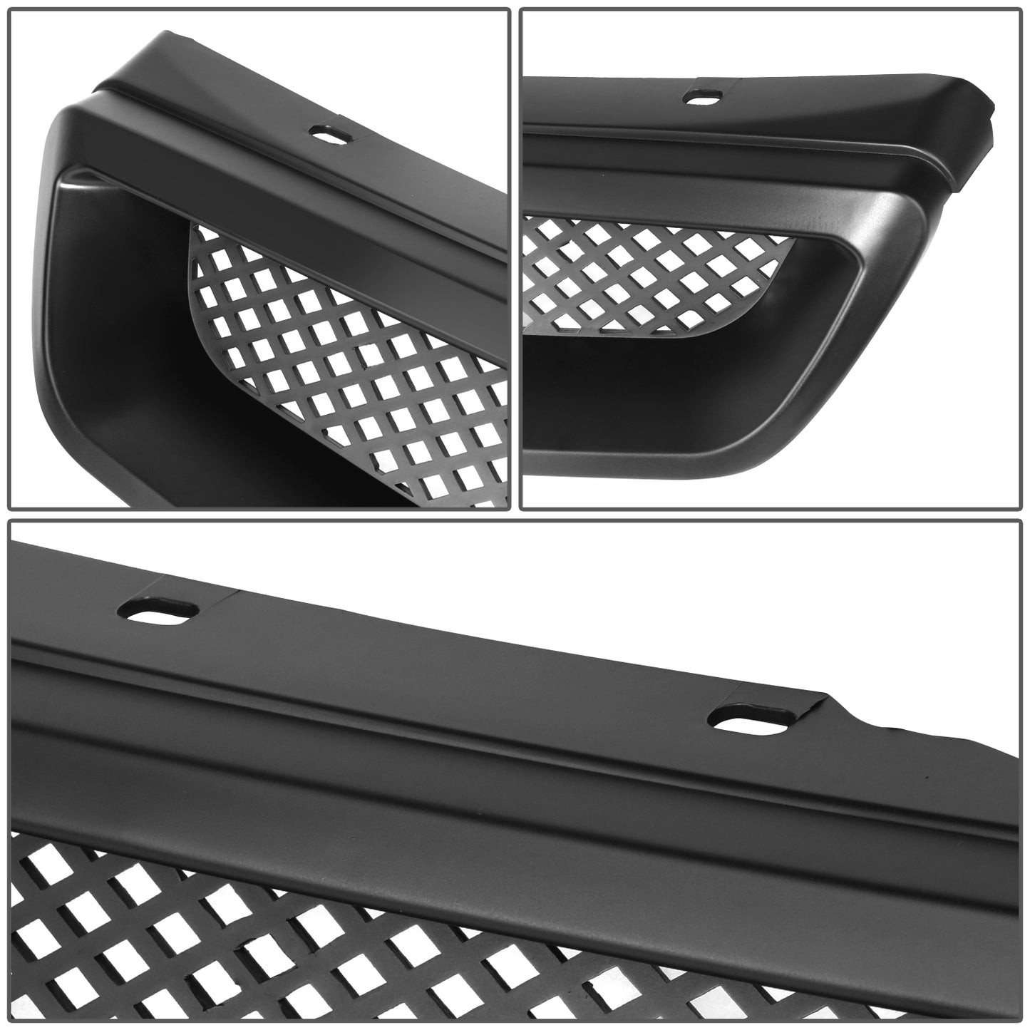 PARRILLA GRILLE - 99-00 HONDA CIVIC - DIAMOND MESH STYLE - FRONT UPPER - ABS - BLACK