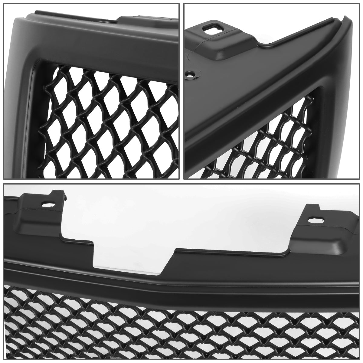 PARRILLA GRILLE - 07-13 CHEVY SILVERADO 1500 - SQUARED MESH - MATTE BLACK