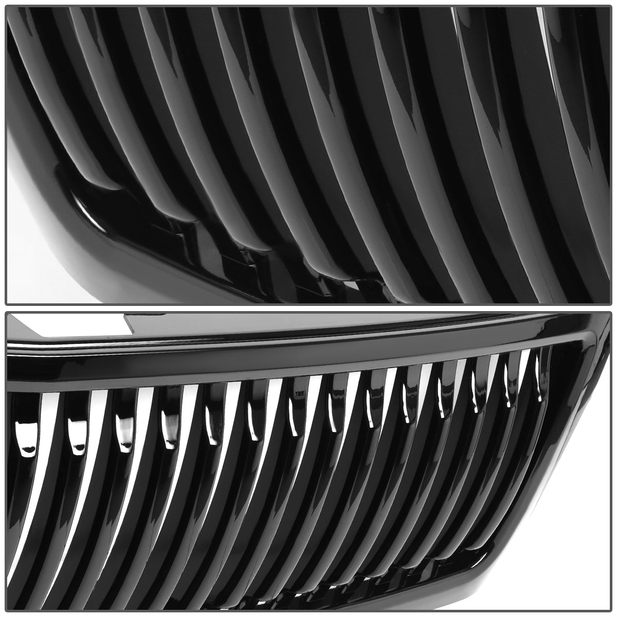 PARRILLA GRILLE - 07-13 CHEVY SILVERADO 1500 - BADGELESS FENCE - BLACK