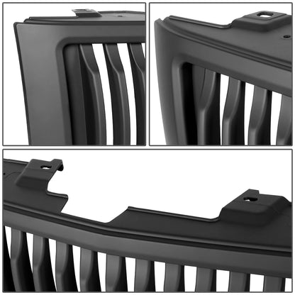 PARRILLA GRILLE - 07-13 CHEVY SILVERADO 1500 - BADGELESS FENCE - MATTE BLACK