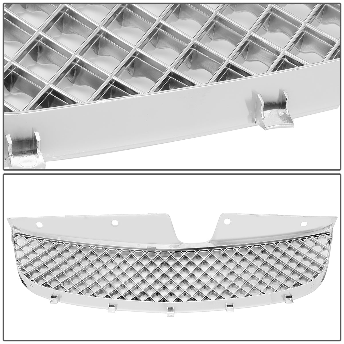 PARRILLA GRILLE - 97-99 CHEVY MAILBU - HONEYCOMB MESH STYLE - ABS - FITS ALL MODELS - CHROME