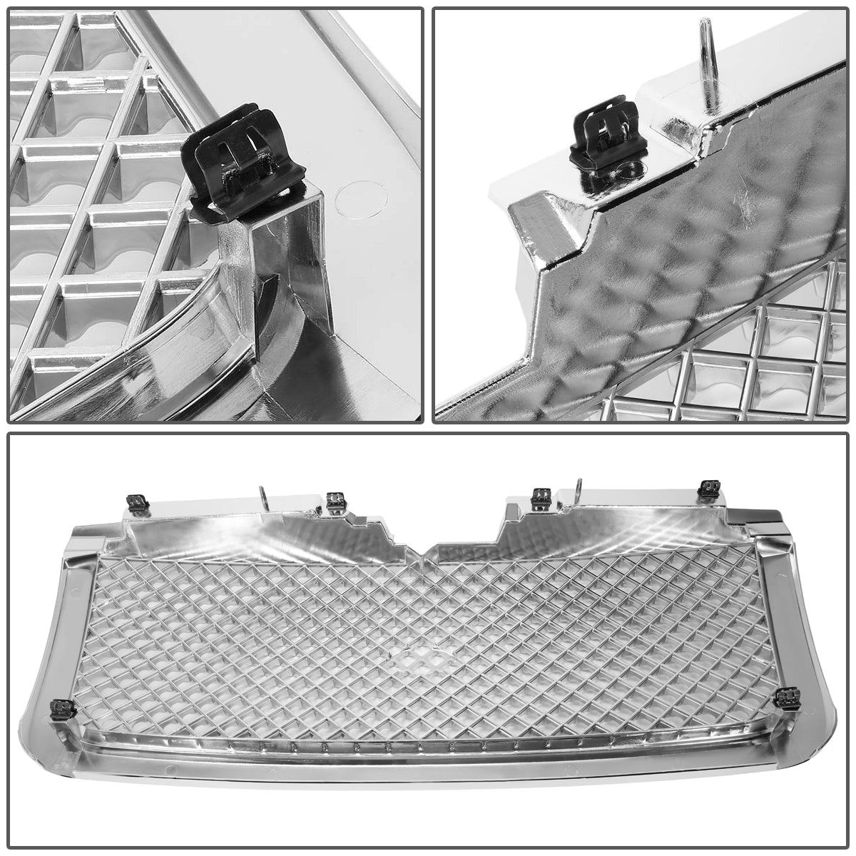 PARRILLA GRILLE - 06-09 CHEVROLET TRAILBLAZER - DIAMOND MESH STYLE - ABS - DOES NOT FIT NON LT MODELS - CHROME