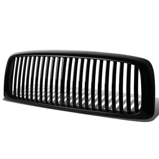 PARRILLA GRILLE - 02-05 DODGE RAM 1500 / 04-05 DODGE RAM 2500 , 3500 - VERTICAL FENCE STYLE - ABS - BLACK