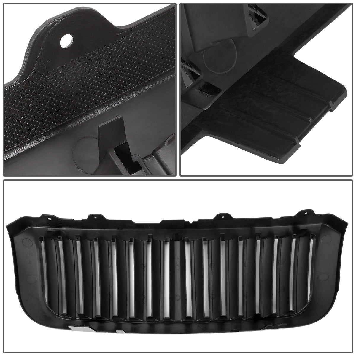 PARRILLA GRILLE - 04-05 FORD RANGER - VERTICAL FENCE STYLE - ABS - GLOSSY - DOES NOT FIT 2005 POST-FACELIFT UPDATE MODELS - BLACK