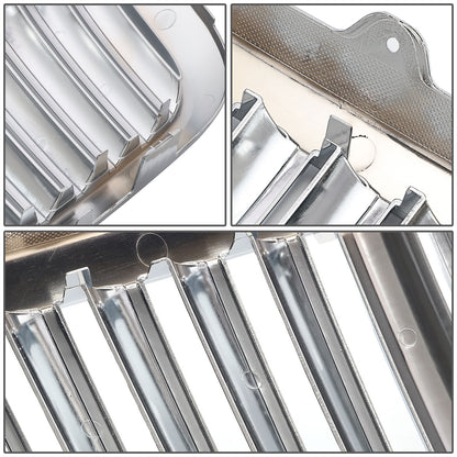 PARRILLA GRILLE - 05-07 FORD F-250 , F-350 , F-450 , F-550 - VERTICAL FENCE STYLE - ABS - CHROME