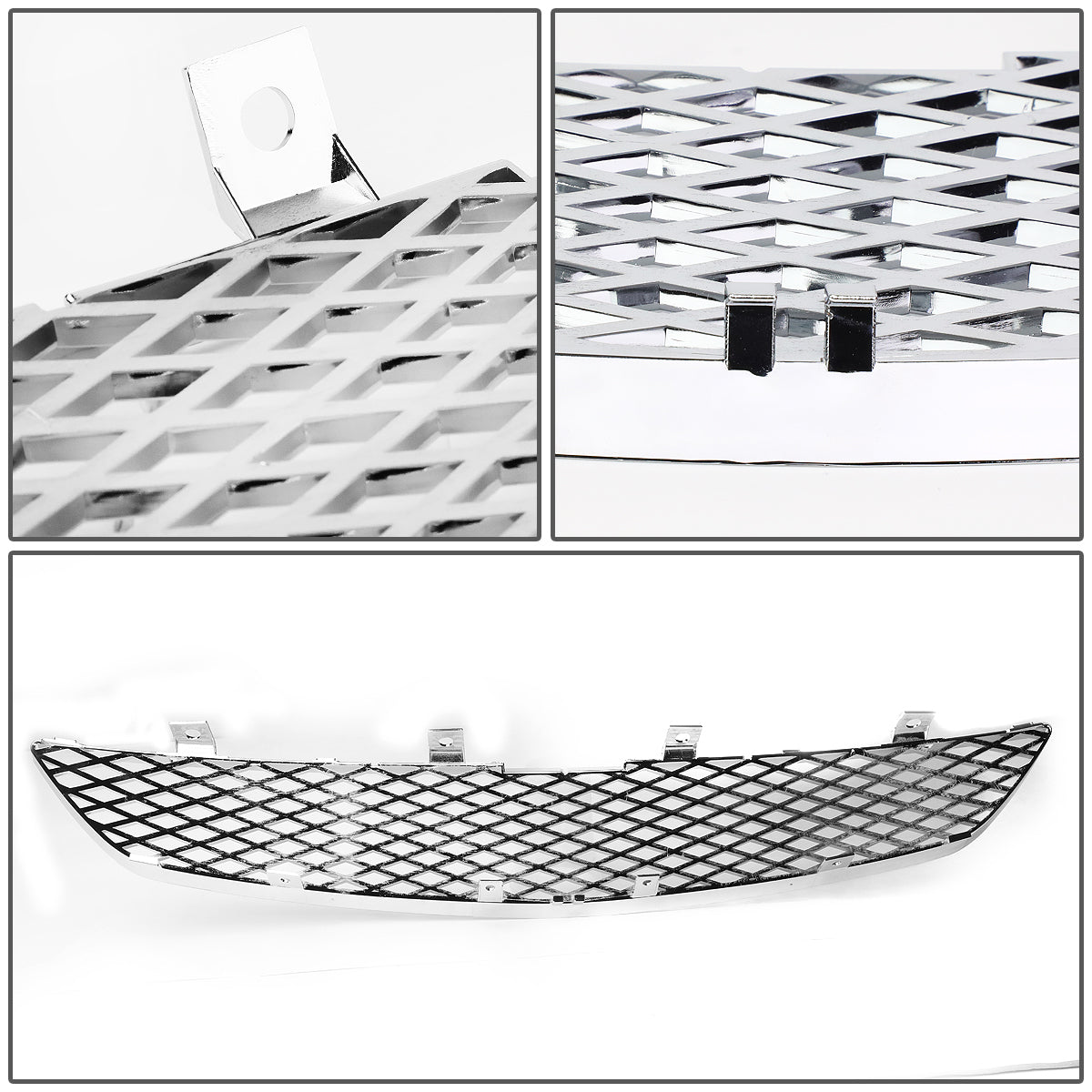 PARRILLA GRILLE - 03-05 HONDA CIVIC - DIAMOND MESH STYLE - ABS - CHROME