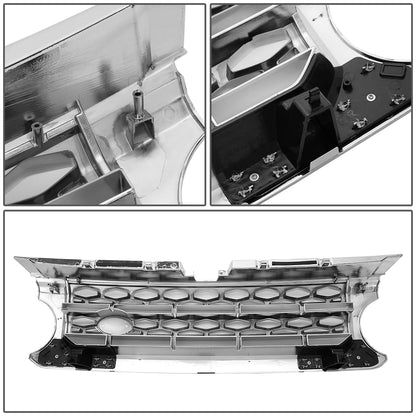 PARRILLA GRILLE - 10-13 LAND ROVER LR4 -DIAMOND MESH STYLE - FRONT UPPER - ABS - CHROME