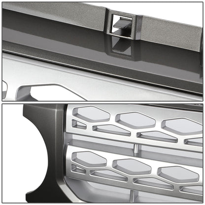PARRILLA GRILLE - 10-16 LAND ROVER LR4 - DIAMOND MESH STYLE - FRONT UPPER - ABS - GRAY / SILVER