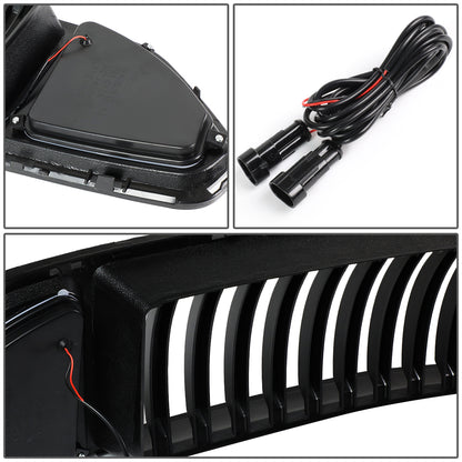 PARRILLA GRILLE - 15-17 FORD MUSTANG - BADGELESS VERTICAL STYLE - W/ LED LIGHT - BLACK