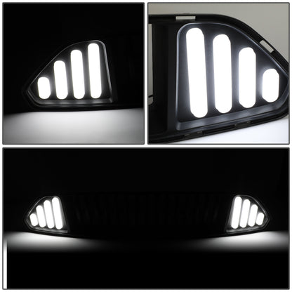PARRILLA GRILLE - 15-17 FORD MUSTANG - BADGELESS VERTICAL STYLE - W/ LED LIGHT - BLACK