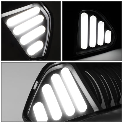 PARRILLA GRILLE - 15-17 FORD MUSTANG - BADGELESS VERTICAL STYLE - W/ LED LIGHT - BLACK