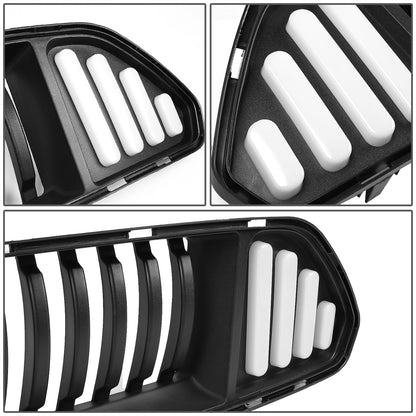 PARRILLA GRILLE - 15-17 FORD MUSTANG - BADGELESS VERTICAL STYLE - W/ LED LIGHT - BLACK