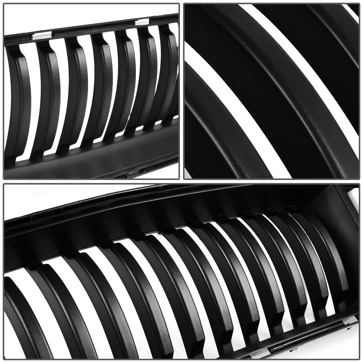 PARRILLA GRILLE - 15-17 FORD MUSTANG - BADGELESS VERTICAL STYLE - W/ LED LIGHT - BLACK