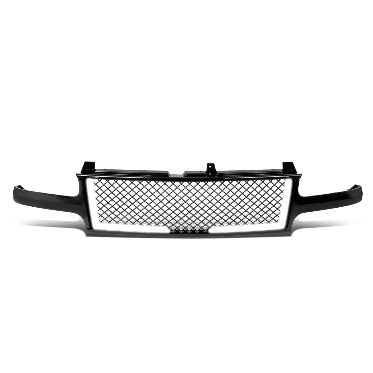 PARRILLA GRILLE - 99-02 CHEVY SILVERADO 1500, 2500 / 00-06 CHEVY SUBURBAN 1500, SUBURBAN 2500, TAHOE - HONEYCOMB MESH - W/ LED DRL LIGHT - LED'S REQUIRE WIRING INTO EXISTING LIGHTING - BLACK