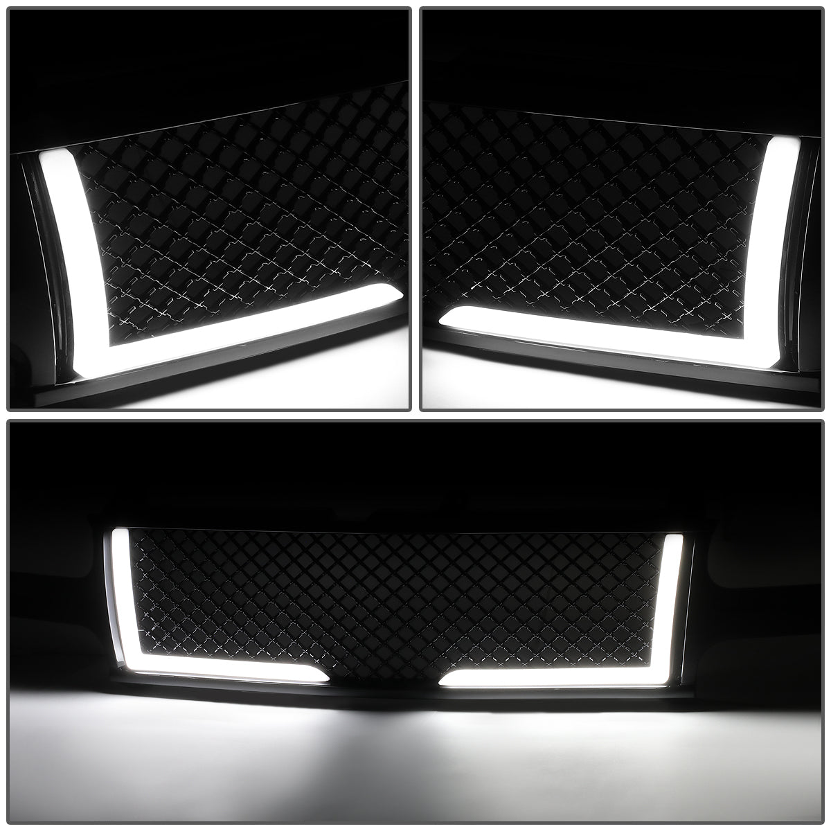 PARRILLA GRILLE - 99-02 CHEVY SILVERADO 1500, 2500 / 00-06 CHEVY SUBURBAN 1500, SUBURBAN 2500, TAHOE - HONEYCOMB MESH - W/ LED DRL LIGHT - LED'S REQUIRE WIRING INTO EXISTING LIGHTING - BLACK