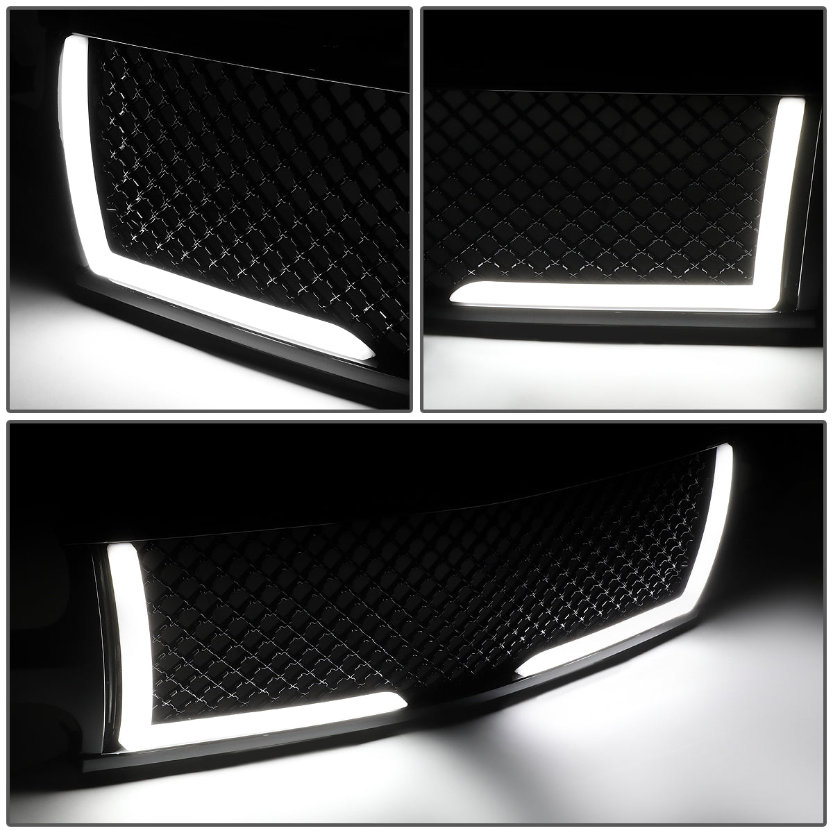 PARRILLA GRILLE - 99-02 CHEVY SILVERADO 1500, 2500 / 00-06 CHEVY SUBURBAN 1500, SUBURBAN 2500, TAHOE - HONEYCOMB MESH - W/ LED DRL LIGHT - LED'S REQUIRE WIRING INTO EXISTING LIGHTING - BLACK
