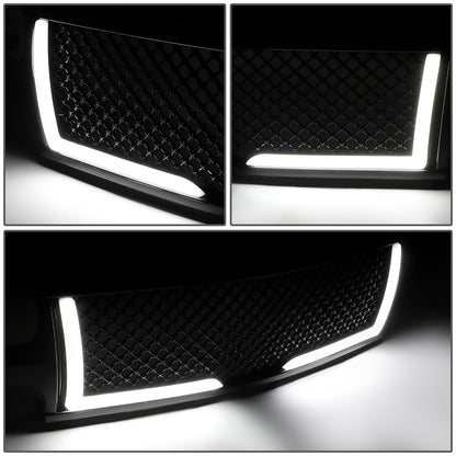 PARRILLA GRILLE - 99-02 CHEVY SILVERADO 1500, 2500 / 00-06 CHEVY SUBURBAN 1500, SUBURBAN 2500, TAHOE - HONEYCOMB MESH - W/ LED DRL LIGHT - LED'S REQUIRE WIRING INTO EXISTING LIGHTING - BLACK