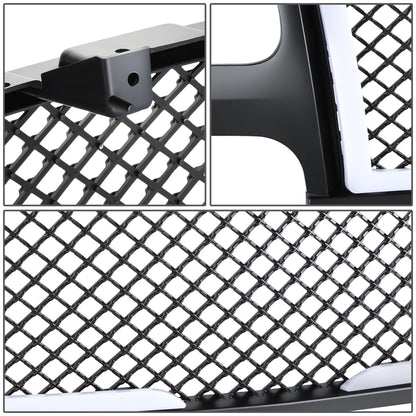 PARRILLA GRILLE - 99-02 CHEVY SILVERADO 1500, 2500 / 00-06 CHEVY SUBURBAN 1500, SUBURBAN 2500, TAHOE - HONEYCOMB MESH - W/ LED DRL LIGHT - LED'S REQUIRE WIRING INTO EXISTING LIGHTING - BLACK