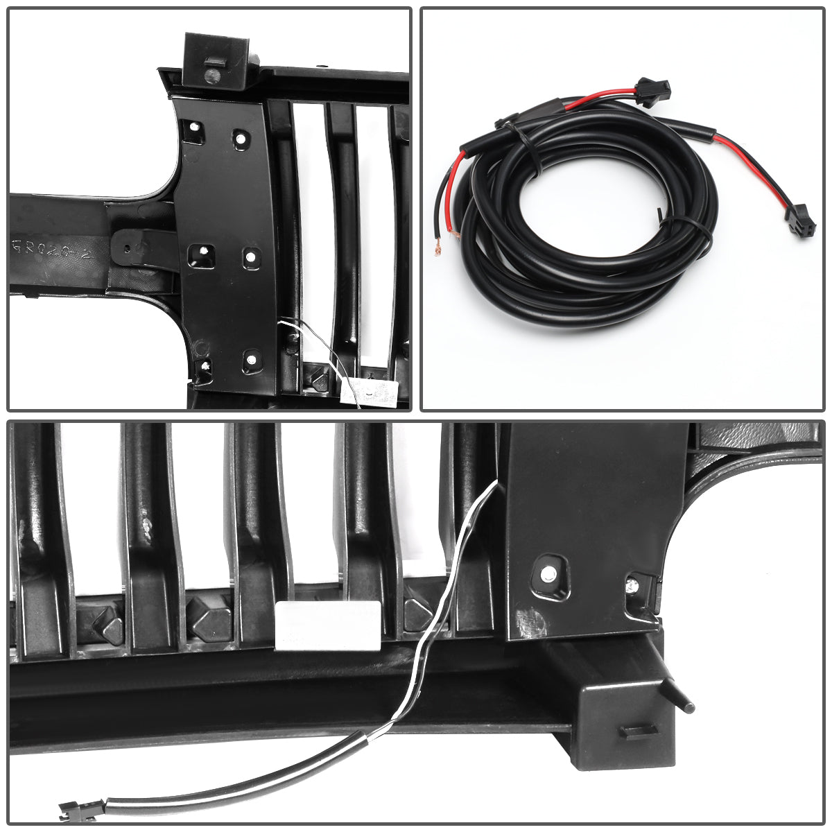 PARRILLA GRILLE - 99-02 CHEVY SILVERADO 1500, 2500 / 00-06 CHEVY SUBURBAN 1500, SUBURBAN 2500, TAHOE - VERTICAL FENCE STYLE - W/ LED DRL LIGHT - LED'S REQUIRE WIRING INTO EXISTING LIGHTING - BLACK