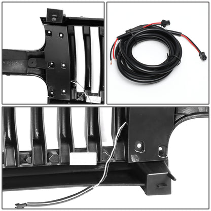 PARRILLA GRILLE - 99-02 CHEVY SILVERADO 1500, 2500 / 00-06 CHEVY SUBURBAN 1500, SUBURBAN 2500, TAHOE - VERTICAL FENCE STYLE - W/ LED DRL LIGHT - LED'S REQUIRE WIRING INTO EXISTING LIGHTING - BLACK