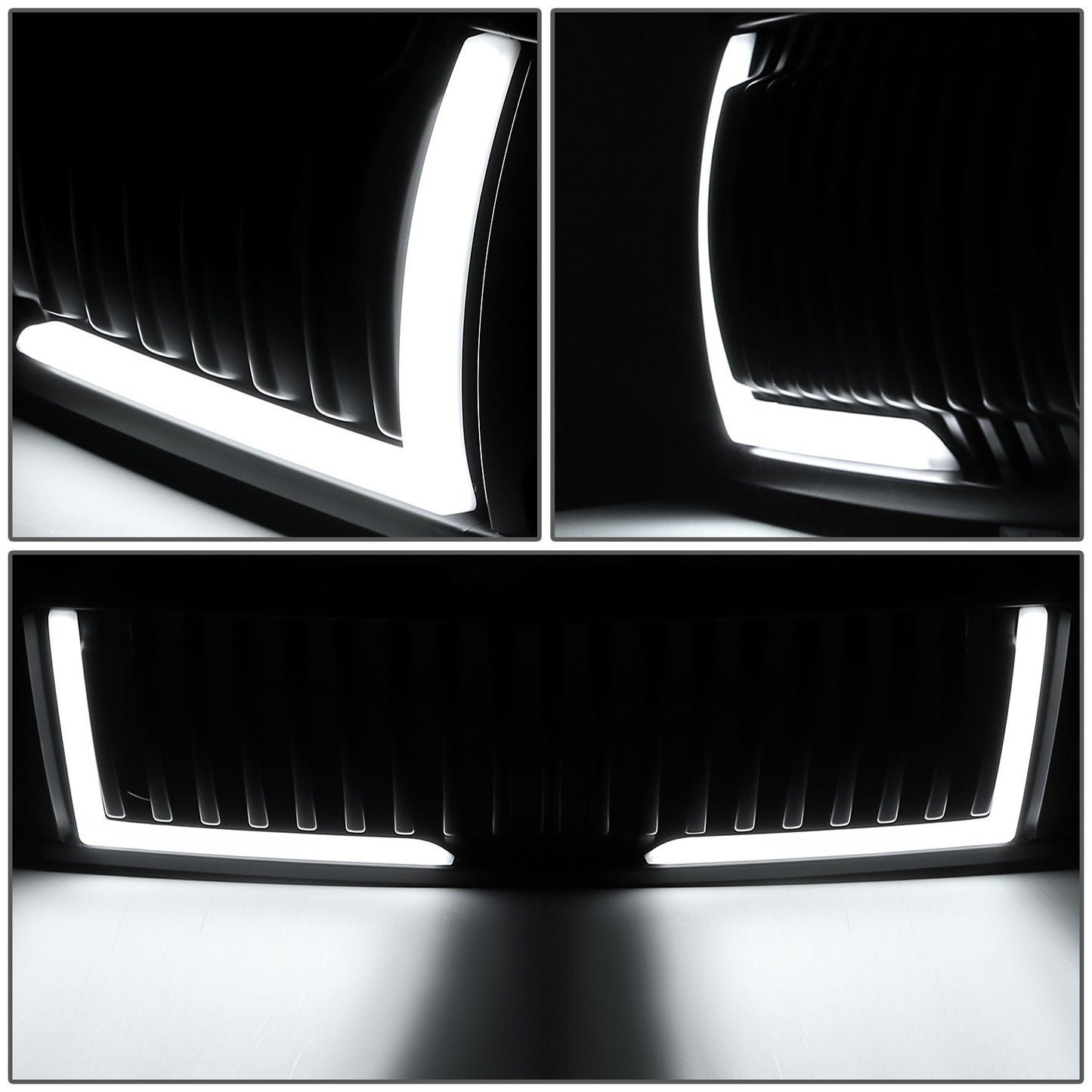 PARRILLA GRILLE - 99-02 CHEVY SILVERADO 1500, 2500 / 00-06 CHEVY SUBURBAN 1500, SUBURBAN 2500, TAHOE - VERTICAL FENCE STYLE - W/ LED DRL LIGHT - LED'S REQUIRE WIRING INTO EXISTING LIGHTING - MATTE BLACK