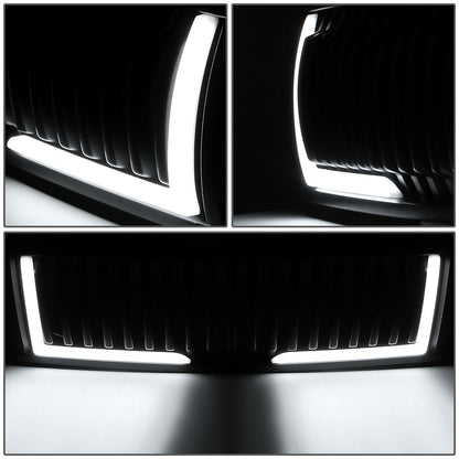 PARRILLA GRILLE - 99-02 CHEVY SILVERADO 1500, 2500 / 00-06 CHEVY SUBURBAN 1500, SUBURBAN 2500, TAHOE - VERTICAL FENCE STYLE - W/ LED DRL LIGHT - LED'S REQUIRE WIRING INTO EXISTING LIGHTING - MATTE BLACK