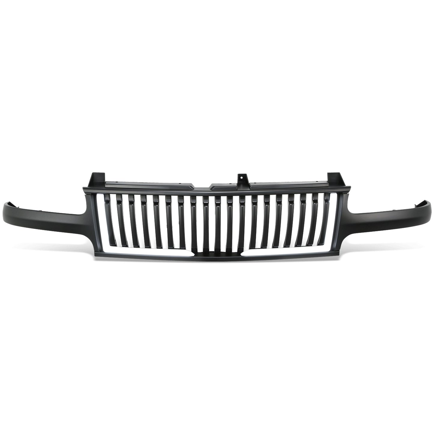 PARRILLA GRILLE - 99-02 CHEVY SILVERADO 1500, 2500 / 00-06 CHEVY SUBURBAN 1500, SUBURBAN 2500, TAHOE - VERTICAL FENCE STYLE - W/ LED DRL LIGHT - LED'S REQUIRE WIRING INTO EXISTING LIGHTING - MATTE BLACK