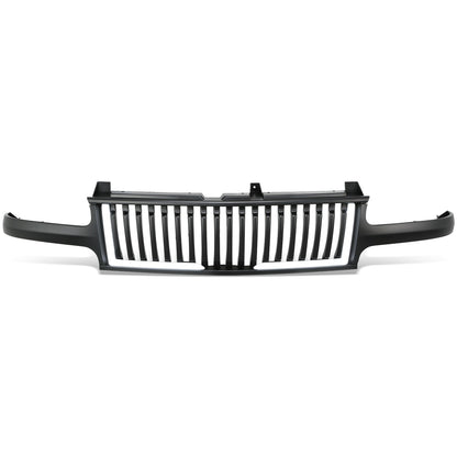 PARRILLA GRILLE - 99-02 CHEVY SILVERADO 1500, 2500 / 00-06 CHEVY SUBURBAN 1500, SUBURBAN 2500, TAHOE - VERTICAL FENCE STYLE - W/ LED DRL LIGHT - LED'S REQUIRE WIRING INTO EXISTING LIGHTING - MATTE BLACK
