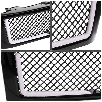 PARRILLA GRILLE - 07-13 CHEVY SILVERADO 1500 - DIAMOND MESH STYLE - W/ LED DRL LIGHT - BLACK