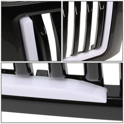 PARRILLA GRILLE - 07-13 CHEVY SILVERADO 1500 - VERTICAL FENCE STYLE - W/ LED DRL LIGHT - BLACK