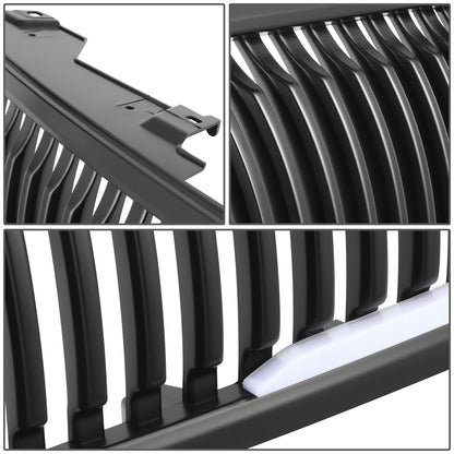 PARRILLA GRILLE - 07-13 CHEVY SILVERADO 1500 - VERTICAL SLAT STYLE - W / L-PATTERN LED LIGHT BAR - BLACK