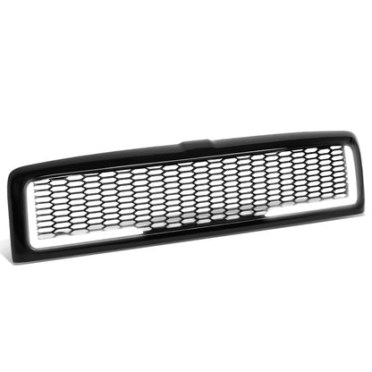 PARRILLA GRILLE - 94-01 DODGE RAM 1500 / 94-02 DODGE RAM 2500, 3500 - HONEYCOMB MESH - W/ LED DRL LIGHT - LED'S REQUIRE WIRING INTO EXISTING LIGHTING - BLACK