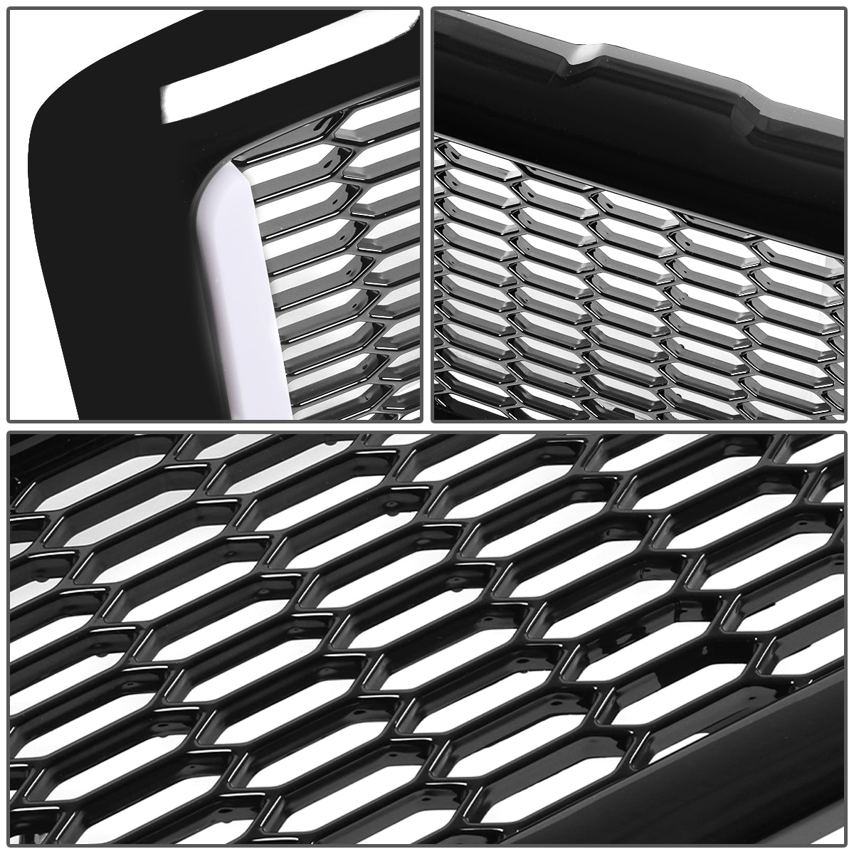 PARRILLA GRILLE - 94-01 DODGE RAM 1500 / 94-02 DODGE RAM 2500, 3500 - HONEYCOMB MESH - W/ LED DRL LIGHT - LED'S REQUIRE WIRING INTO EXISTING LIGHTING - BLACK