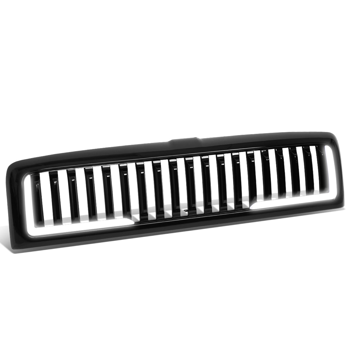 PARRILLA GRILLE - 94-01 DODGE RAM 1500 / 94-02 DODGE RAM 2500, 3500 - VERTICAL FENCE STYLE - W/ LED DRL LIGHT - LED'S REQUIRE WIRING INTO EXISTING LIGHTING - BLACK