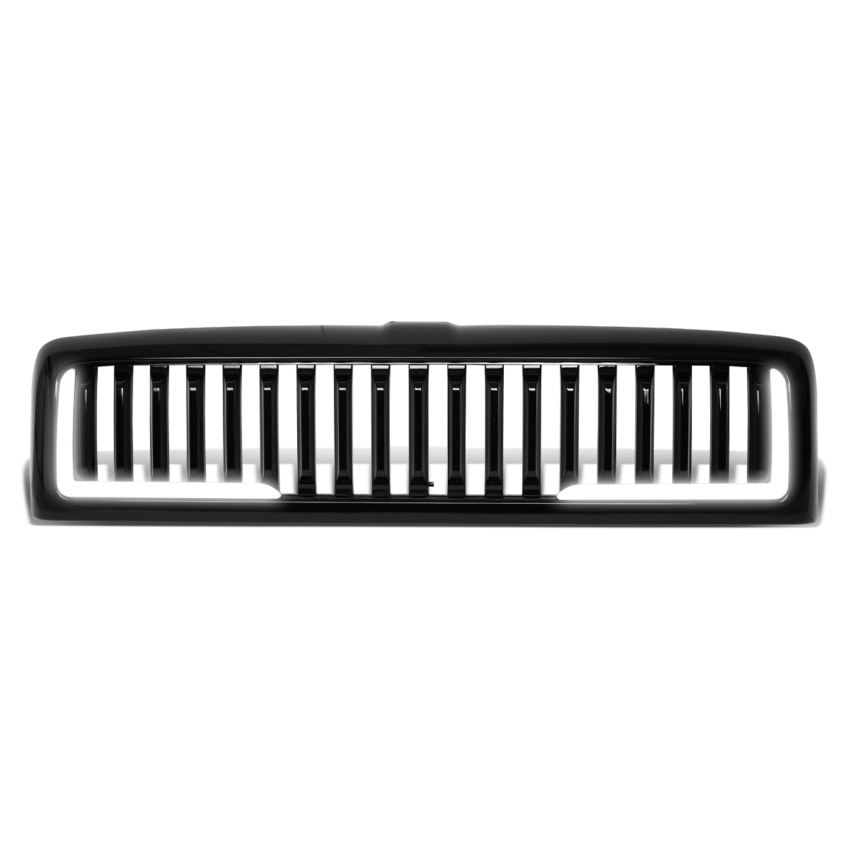 PARRILLA GRILLE - 94-01 DODGE RAM 1500 / 94-02 DODGE RAM 2500, 3500 - VERTICAL FENCE STYLE - W/ LED DRL LIGHT - LED'S REQUIRE WIRING INTO EXISTING LIGHTING - BLACK