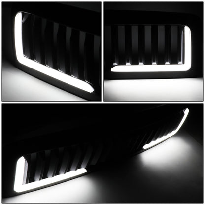 PARRILLA GRILLE - 94-01 DODGE RAM 1500 / 94-02 DODGE RAM 2500, 3500 - VERTICAL FENCE STYLE - W/ LED DRL LIGHT - LED'S REQUIRE WIRING INTO EXISTING LIGHTING - BLACK