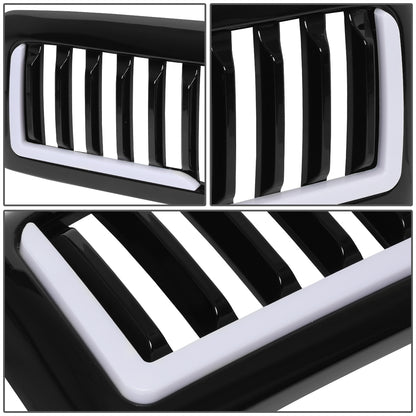 PARRILLA GRILLE - 94-01 DODGE RAM 1500 / 94-02 DODGE RAM 2500, 3500 - VERTICAL FENCE STYLE - W/ LED DRL LIGHT - LED'S REQUIRE WIRING INTO EXISTING LIGHTING - BLACK