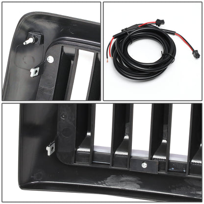 PARRILLA GRILLE - 94-01 DODGE RAM 1500 / 94-02 DODGE RAM 2500, 3500 - VERTICAL FENCE STYLE - W/ LED DRL LIGHT - LED'S REQUIRE WIRING INTO EXISTING LIGHTING - BLACK