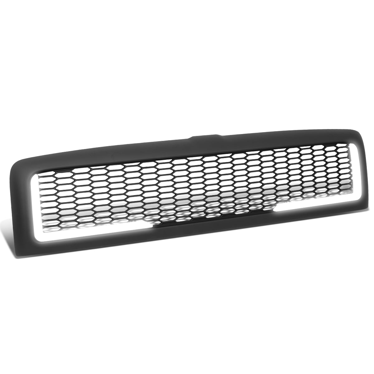 PARRILLA GRILLE - 94-01 DODGE RAM 1500 / 94-02 DODGE RAM 2500, 3500 - HONEYCOMB MESH - W/ LED DRL LIGHT - LED'S REQUIRE WIRING INTO EXISTING LIGHTING - MATTE BLACK