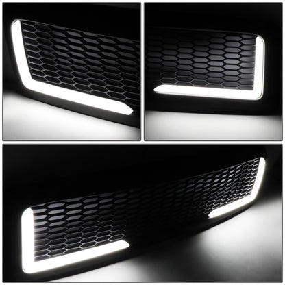 PARRILLA GRILLE - 94-01 DODGE RAM 1500 / 94-02 DODGE RAM 2500, 3500 - HONEYCOMB MESH - W/ LED DRL LIGHT - LED'S REQUIRE WIRING INTO EXISTING LIGHTING - MATTE BLACK