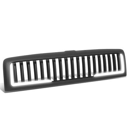 PARRILLA GRILLE - 94-01 DODGE RAM 1500 / 94-02 DODGE RAM 2500, 3500 - VERTICAL FENCE STYLE - W/ LED DRL LIGHT - LED'S REQUIRE WIRING INTO EXISTING LIGHTING - MATTE BLACK