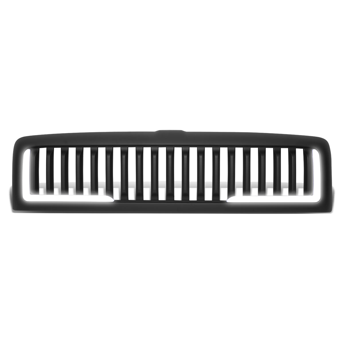 PARRILLA GRILLE - 94-01 DODGE RAM 1500 / 94-02 DODGE RAM 2500, 3500 - VERTICAL FENCE STYLE - W/ LED DRL LIGHT - LED'S REQUIRE WIRING INTO EXISTING LIGHTING - MATTE BLACK