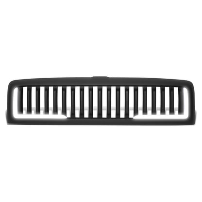 PARRILLA GRILLE - 94-01 DODGE RAM 1500 / 94-02 DODGE RAM 2500, 3500 - VERTICAL FENCE STYLE - W/ LED DRL LIGHT - LED'S REQUIRE WIRING INTO EXISTING LIGHTING - MATTE BLACK