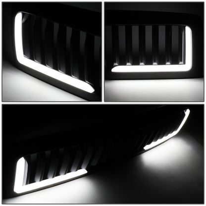 PARRILLA GRILLE - 94-01 DODGE RAM 1500 / 94-02 DODGE RAM 2500, 3500 - VERTICAL FENCE STYLE - W/ LED DRL LIGHT - LED'S REQUIRE WIRING INTO EXISTING LIGHTING - MATTE BLACK