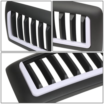 PARRILLA GRILLE - 94-01 DODGE RAM 1500 / 94-02 DODGE RAM 2500, 3500 - VERTICAL FENCE STYLE - W/ LED DRL LIGHT - LED'S REQUIRE WIRING INTO EXISTING LIGHTING - MATTE BLACK